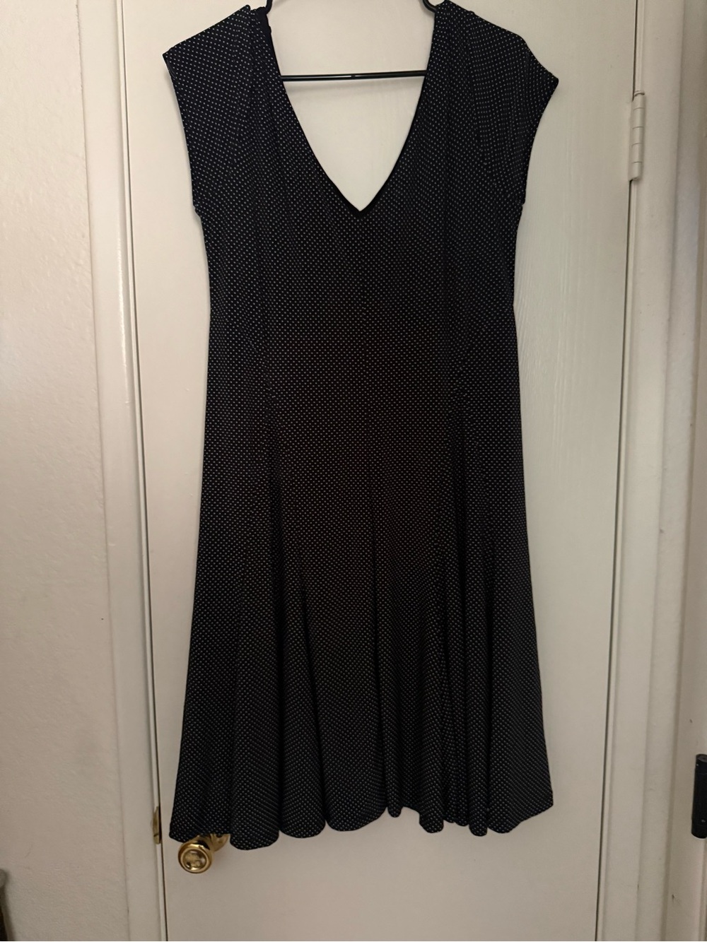 Ralph Lauren Black Dress with White Polka Dots medium